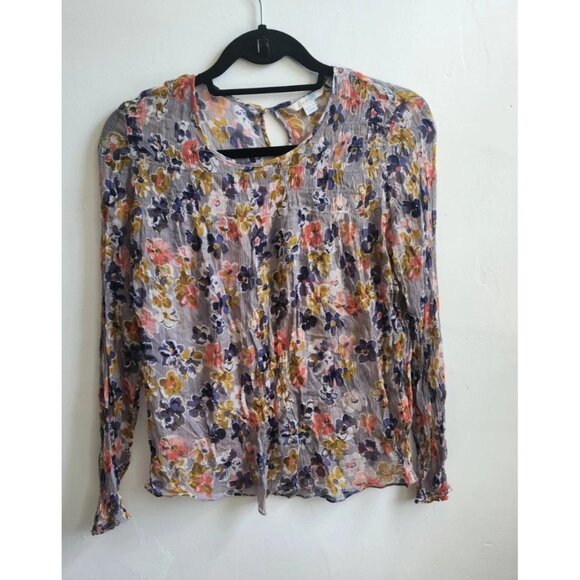 Boden Long Sleeve Floral 100% Viscose Spring Women Top Size 10 - Picture 1 of 6